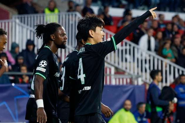 Hwang In-beom (Feyenoord), OCTOBER 2, 2024 - Football Soccer : UEFA Champions League Jornada 2 match between Girona FC 1-2 Feyenoord at the Munincipal Montilivi in Girona, Spain. Noxthirdxpartyxsales  (268667596)