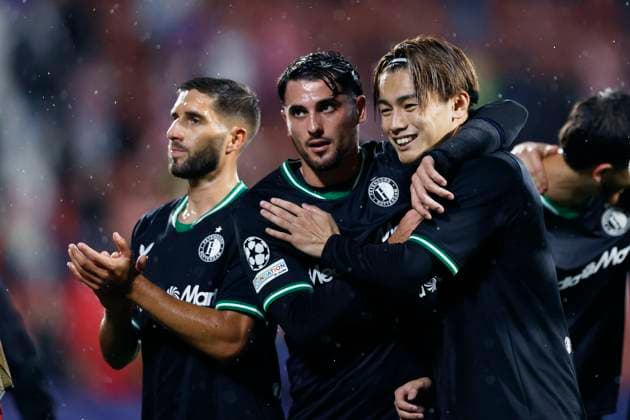 Ayase Ueda (Feyenoord), OCTOBER 2, 2024 - Football Soccer : UEFA Champions League Jornada 2 match between Girona FC 1-2 Feyenoord at the Munincipal Montilivi in Girona, Spain. Noxthirdxpartyxsales  (268678642)