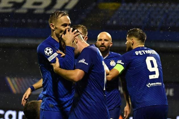 Zagreb, Croatia, October 2nd 2024: Team Dinamo Zagreb celebrate score during the UEFA Champions League, League phase, match between Dinamo Zagreb and Monaco at Stadium Maksimir, Zagreb, Croatia. (Natasa Kupljenik SPP) Copyright: xNatasaxKupljenikx xSPPx spp-en-NaKuSp-NNR_1323