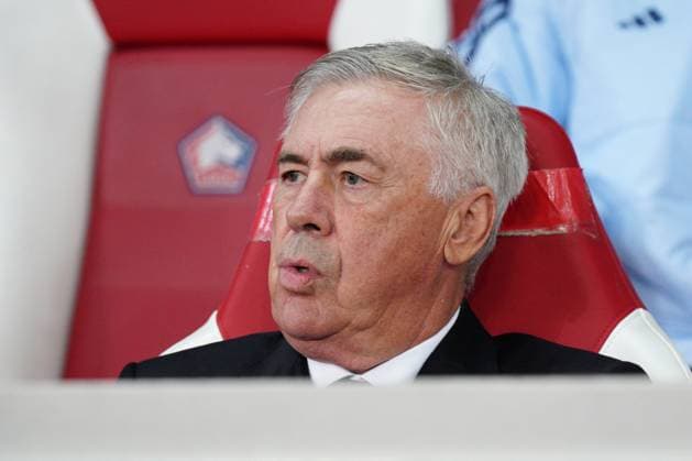 Real Madrid coach Carlo Ancelotti Lille v Real Madrid, UEFA Champions League, Group Stage, Football, Pierre Mauroy Stadium, Lille, France, 02 Oct 2024 EDITORIAL USE ONLY No use with unauthorised audio, video, data, fixture lists, club league logos or live services. Online in-match use limited to 120 images, no video emulation. No use in betting, games or single club league player publications. Copyright: xDavexWinter Shutterstockx 14750773eo