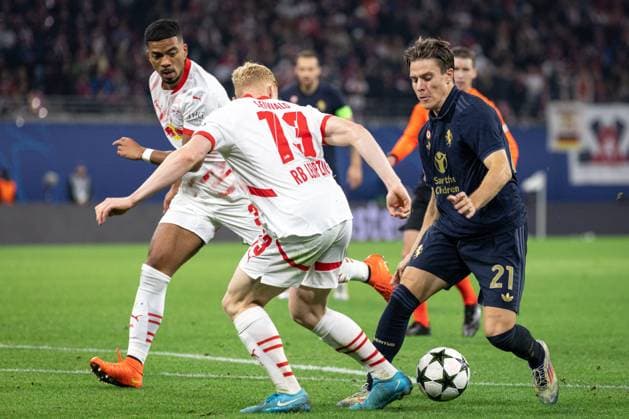 RB Leipzig v Juventus, UEFA Champions League football, Leipzig , Germany Leipzig , Germany. 02nd, October 2024. Nicolo Fagioli (21) of Juventus and Nicolas Seiwald (13) of RB Leipzig seen during the UEFA Champions League match between RB Leipzig and Juventus at the Red Bull Arena in Leipzig. Germany, Leipzig  Copyright: xGonzalesxPhoto InakixEsnaolax