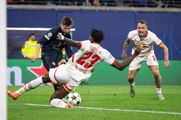 RB Leipzig v Juventus, UEFA Champions League football, Leipzig , Germany Leipzig , Germany. 02nd, October 2024. Francisco Conceicao (7) of Juventus seen during the UEFA Champions League match between RB Leipzig and Juventus at the Red Bull Arena in Leipzig. Germany, Leipzig  Copyright: xGonzalesxPhoto InakixEsnaolax