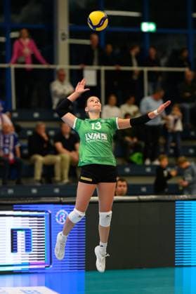 Pia Fernau jersey no. 13, USC Münster 1 Volleyball Bundesliga USC Münster Allianz MTV Stuttgart, Münster on 02 10 2024 Copyright: xBEAUTIFULxSPORTS PeterxWeberx