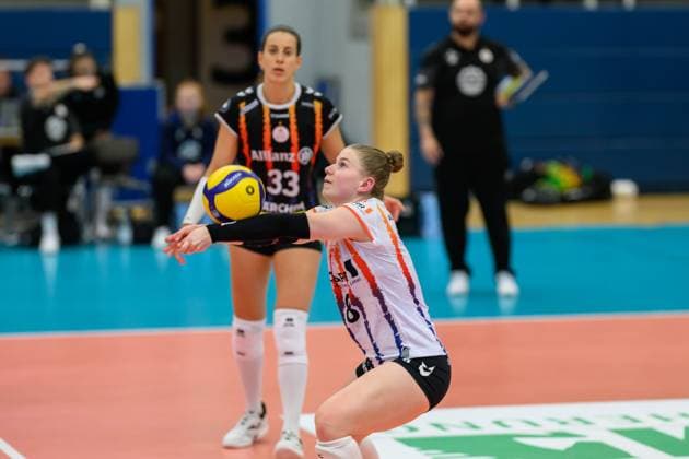 Florien Reesink jersey no. 8, Allianz MTV Stuttgart 1 Volleyball Bundesliga USC Münster Allianz MTV Stuttgart, Münster on 02 10 2024 Copyright: xBEAUTIFULxSPORTS PeterxWeberx