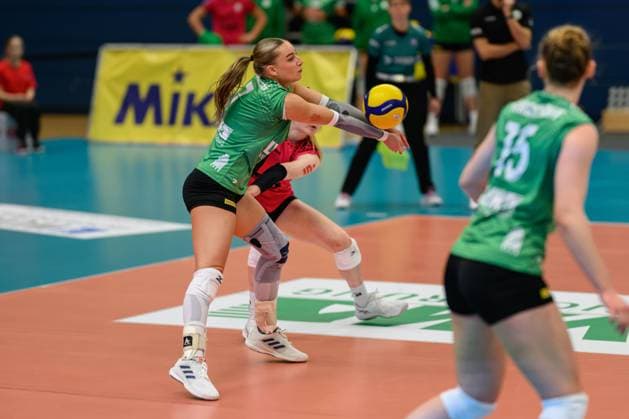 Elena Kömmling jersey no. 7, USC Münster 1 Volleyball Bundesliga USC Münster Allianz MTV Stuttgart, Münster on 02 10 2024 Copyright: xBEAUTIFULxSPORTS PeterxWeberx