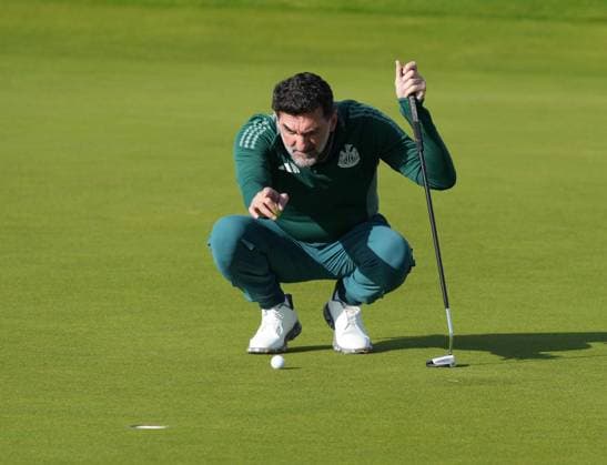 LIV Golf & Newcastle United fc Chairman His Excellency Yasir Al Rumayyan on the 18th hole. Alfred Dunhill Links Championship 2024, Day One, Golf, The Belfry, Angus and Fife, Scotland, UK - 03 Oct 2024  Copyright: xStuartxWallace Shutterstockx 14751990n