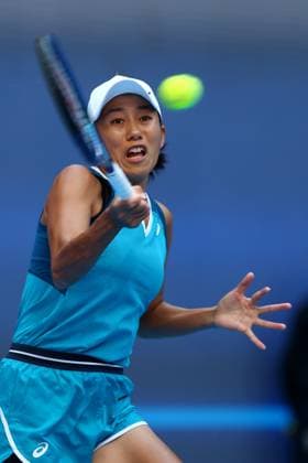 BEIJING, CHINA - OCTOBER 03: Zhang Shuai of China competes in the Women s Singles Quarterfinal match against Paula Badosa of Spain on day eleven of 2024 China Open at National Tennis Center on October 3, 2024 in Beijing, China.  Copyright: xVCGx 111521699178