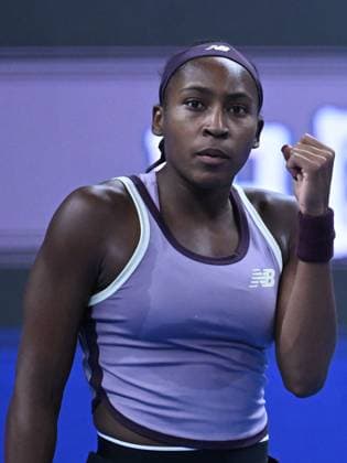 (241003) -- BEIJING, Oct. 3, 2024 -- Coco Gauff of the United States celebrates during the women s singles quarterfinal against Yuliia Starodubtseva of Ukraine at the 2024 China Open tennis tournament in Beijing, China, Oct. 3, 2024. ) (SP)CHINA-BEIJING-TENNIS-CHINA OPEN-WOMEN S SINGLES(CN) ZhangxLong 