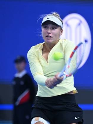 (241003) -- BEIJING, Oct. 3, 2024 -- Yuliia Starodubtseva of Ukraine hits a return during the women s singles quarterfinal against Coco Gauff of the United States at the 2024 China Open tennis tournament in Beijing, China, Oct. 3, 2024. ) (SP)CHINA-BEIJING-TENNIS-CHINA OPEN-WOMEN S SINGLES(CN) ZhangxLong 