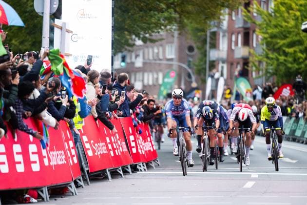 Münsterland Giro 2024, 03 10 2024 Winner Jasper Philipsen BEL, Alpecin Deceuninck , Sparkassen Münsterland Giro, Münster GER , 03 10 2024 Copyright: xBEAUTIFULxSPORTS Hilgerx