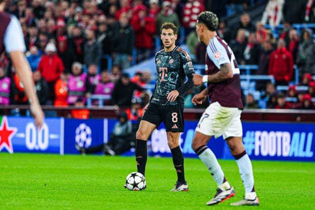 Leon Goretzka (FC Bayern Muenchen, 08) ENG, Aston Villa vs. FC Bayern Muenchen, Fussball, UEFA Champions League, Spieltag 2, Spielzeit 2024 25, 02.10.2024 ENG, Aston Villa vs. FC Bayern Muenchen, Fussball, UEFA Champions League, Spieltag 2, Spielzeit 2024 25, 02.10.2024 Birmingham *** Leon Goretzka FC Bayern Muenchen, 08 ENG, Aston Villa vs FC Bayern Muenchen, Football, UEFA Champions League, Matchday 2, Season 2024 25, 02 10 2024 ENG, Aston Villa vs FC Bayern Muenchen, Football, UEFA Champions League, Matchday 2, Season 2024 25, 02 10 2024 Birmingham Copyright: xEibner-Pressefoto MarcelxvonxFehrnx EP_MFN