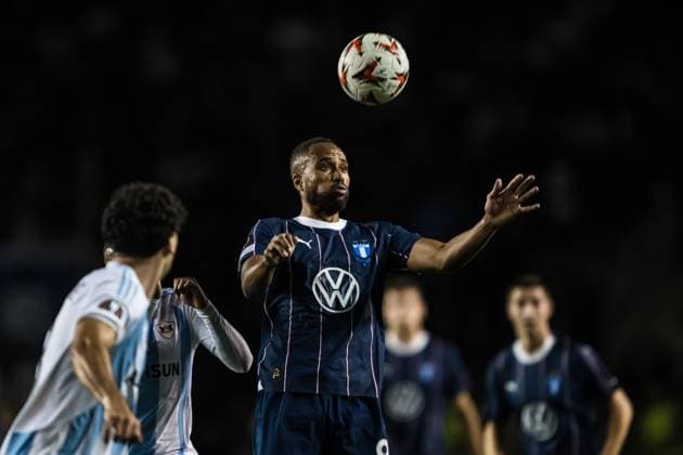 241003 Isaac Kiese Thelin of Malmö FF during the UEFA Europa League football match between Qarabag and Malmö FF on October 3, 2024 in Baku Photo Petter Arvidson BILDBYRAN kod PA PA0893 fotboll, football, soccer, fotball,uefa europa league,qarabag,ma  Copyright: PETTERxARVIDSON BB241003PA060