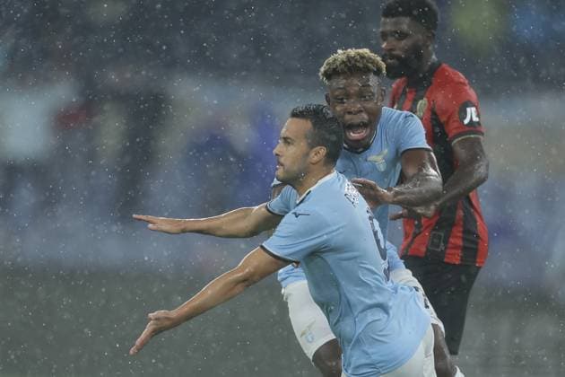 UEFA Europa League League phase - Matchday 2 match between SS Lazio vs OGC Nice Lazio s Spanish forward Pedro celebrates after scoring a goal during UEFA Europa League League phase - Matchday 2 match between SS Lazio vs OGC Nice at Olimpico stadium on October 03, 2024 in Rome, Italy. ABPH3911 Copyright: xAntonioxBalascox