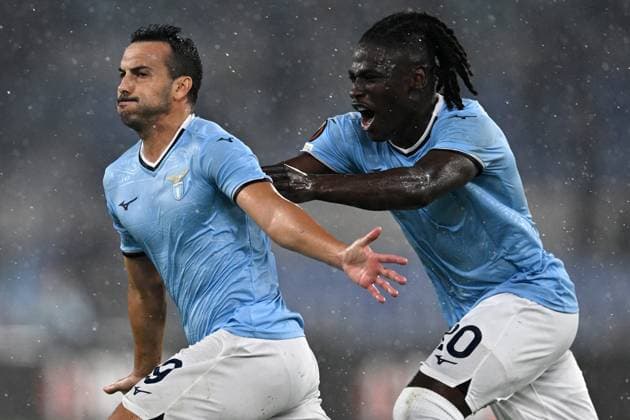As Roma 03 10 2024 - Europa League Lazio-Nizza foto Antonello Sammarco Image nella foto: esultanza gol Pedro 