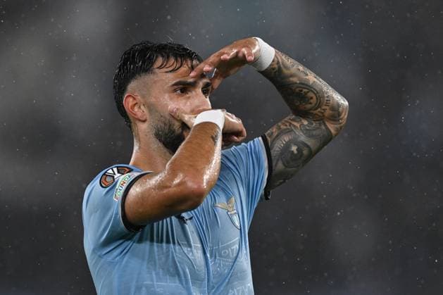 As Roma 03 10 2024 - Europa League Lazio-Nizza foto Antonello Sammarco Image nella foto: esultanza gol Valentin Castellanos 