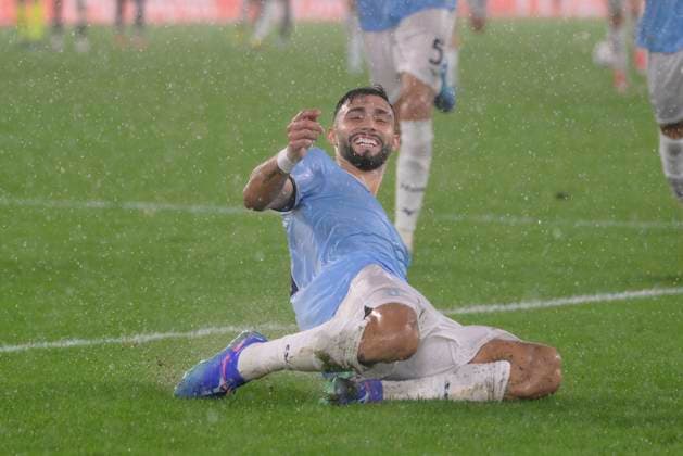 Lazio™s Taty Castellanos celebrates after scoring the goal 3-1 during the Uefa Europa League soccer match between SS Lazio and Nice at the Rome s Olympic stadium, Italy - Thursday , October 03, 2024. - Soccer  Copyright: xFabrizioxCorradetti LaPressex