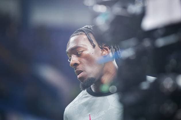 London, England, October 03 2024: Axel Disasi (2 Chelsea) warming up before the UEFA Conference League game between Chelsea and Gent at Stamford Bridge in London, England. (Pedro Porru SPP) Copyright: xPedroxPorrux xSPPx spp-en-PePoSp-4F8A7641_DxO