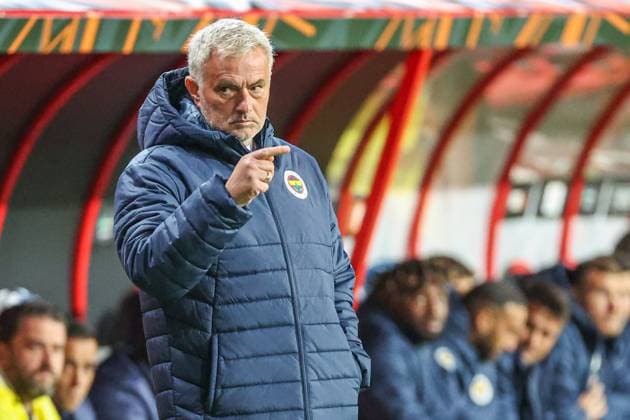 UEFA Europa League 24 25 FC Twente Enschede Fenerbahce Istanbul on 03 10 2024 at De Grolsch Veste in Enschede Coach Jose Mourinho gesticulates MH