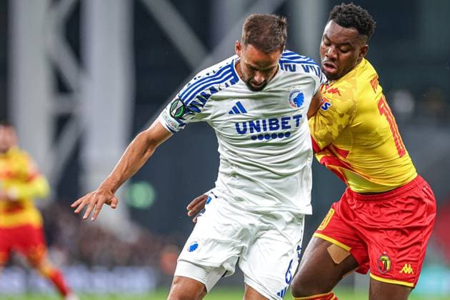 03.10.2024 KOPOENHAGA (DENMARK) PILKA NOZNA (FOOTBALL) UEFA CONFERENCE LEAGUE SEASON 2024 2025 - 1. KOLEJKA (GAME) FC KOPENHAGA - JAGIELLONIA BIALYSTOK NZ PANTELIS HATZIDIAKOS AFIMICO PULULU FOTO KAMIL SWIRYDOWICZ CYFRASPORT NEWSPIX.PL --- Newspix.pl POLAND OUT!  241003CSKS010