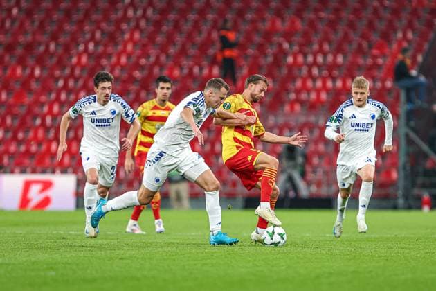 03.10.2024 KOPOENHAGA (DENMARK) PILKA NOZNA (FOOTBALL) UEFA CONFERENCE LEAGUE SEASON 2024 2025 - 1. KOLEJKA (GAME) FC KOPENHAGA - JAGIELLONIA BIALYSTOK NZ KRISTOFFER HANSEN FOTO KAMIL SWIRYDOWICZ CYFRASPORT NEWSPIX.PL --- Newspix.pl POLAND OUT!  241003CSKS020