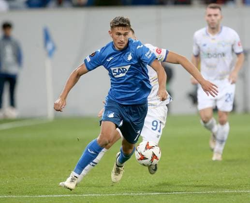 Tom Bischof Hoffenheim Sport Soccer Europa League Season 24 25 TSG 1899 Hoffenheim Dynamo Kiev , 2 Matchday, 03 10 2024