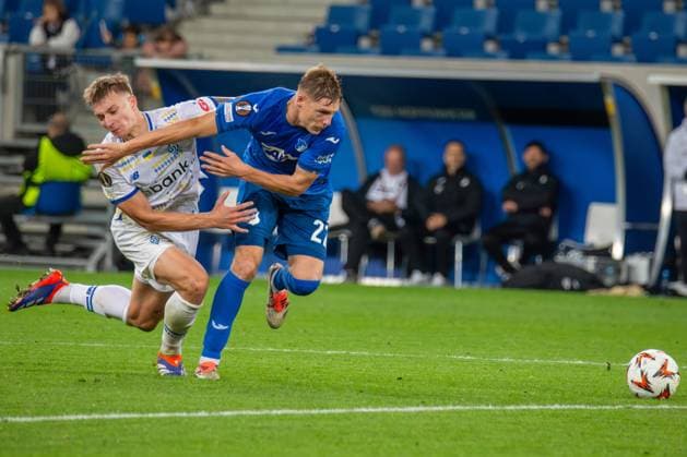 Soccer UEFA Europa League, Season 2024 25, Matchday 2 TSG Hoffenheim v Dynamo Kiev Picture Dynamic advance by Alexander Prass 22, Hoffenheim Copyright: xUdoxHerrmannx