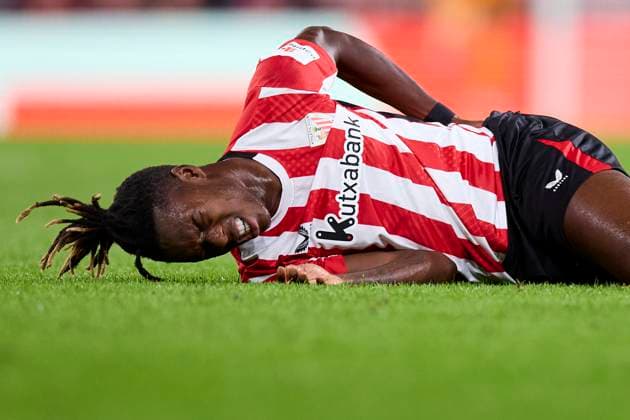 Athletic Club v AZ Alkmaar - Europa League 2024 25 League Phase Nico Williams of Athletic Club reacts during the Europa League match between Athletic Club and AZ Alkmaar at San Mames on October 3, 2024, in Bilbao, Spain. Bilbao San Mames Basque Country Spain RL_ATHvAZA_EL_000047 Copyright: xRicardoxLarreinax