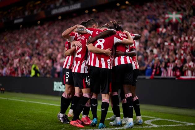 Athletic Club v AZ Alkmaar - Europa League 2024 25 League Phase Inaki Williams of Athletic Club celebrates after scoring the team s first goal during the Europa League match between Athletic Club and AZ Alkmaar at San Mames on October 3, 2024, in Bilbao, Spain. Bilbao San Mames Basque Country Spain RL_ATHvAZA_EL_000089 Copyright: xRicardoxLarreinax