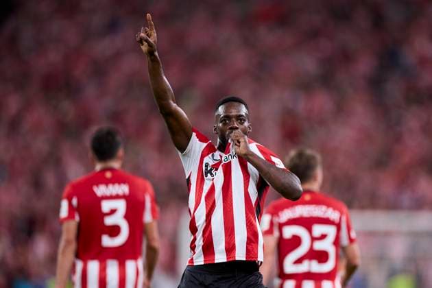 Athletic Club v AZ Alkmaar - Europa League 2024 25 League Phase Inaki Williams of Athletic Club celebrates after scoring the team s first goal during the Europa League match between Athletic Club and AZ Alkmaar at San Mames on October 3, 2024, in Bilbao, Spain. Bilbao San Mames Basque Country Spain RL_ATHvAZA_EL_000097 Copyright: xRicardoxLarreinax