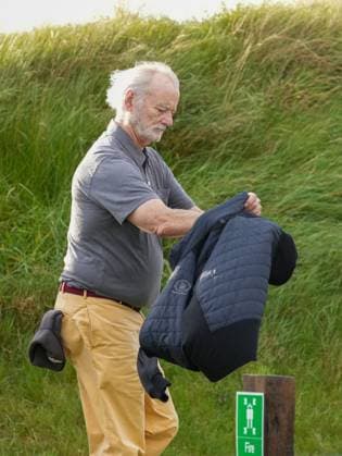 Bill Murray on the 1st tee. Alfred Dunhill Links Championship 2024, Day Two, Golf, Kingsbarns, Scotland, UK - 04 Oct 2024  Copyright: xStuartxWallace Shutterstockx 14751991a