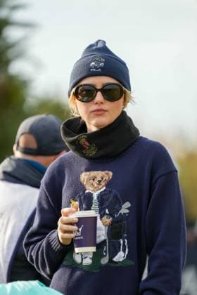 Kathryn Newton on the 1st tee. Alfred Dunhill Links Championship 2024, Day Two, Golf, Kingsbarns, Scotland, UK - 04 Oct 2024  Copyright: xStuartxWallace Shutterstockx 14751991j