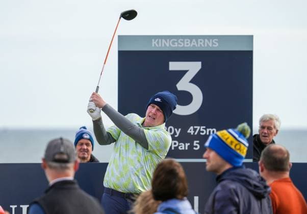 Robert McIntyre plays his tee shot on the 3rd hole. Alfred Dunhill Links Championship 2024, Day Two, Golf, Kingsbarns, Scotland, UK - 04 Oct 2024  Copyright: xStuartxWallace Shutterstockx 14751991an