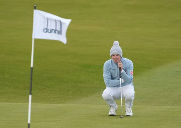 Matt Fitzpatrick on the 4th green. Alfred Dunhill Links Championship 2024, Day Two, Golf, Kingsbarns, Scotland, UK - 04 Oct 2024  Copyright: xStuartxWallace Shutterstockx 14751991as