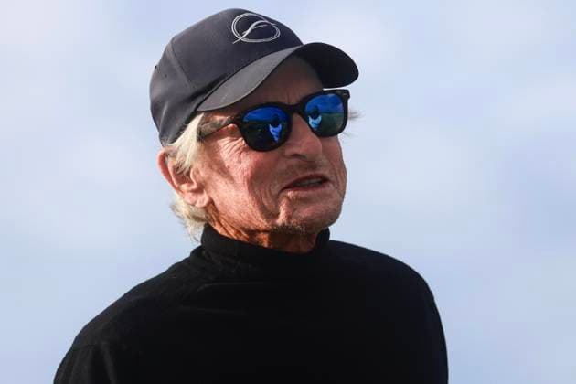 4th October 2024; Kingsbarns, Fife, Scotland; Alfred Dunhill Links Golf Championship, Round 2; Actor Michael Douglas on Kingsbarns Golf Links, during the second round of the Dunhill Links Championship  ActionPlus12699719 DavidxYoung