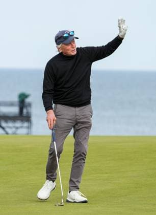 Michael Douglas on the 18th green. Alfred Dunhill Links Championship 2024, Day Two, Golf, Kingsbarns, Scotland, UK - 04 Oct 2024  Copyright: xStuartxWallace Shutterstockx 14751991do