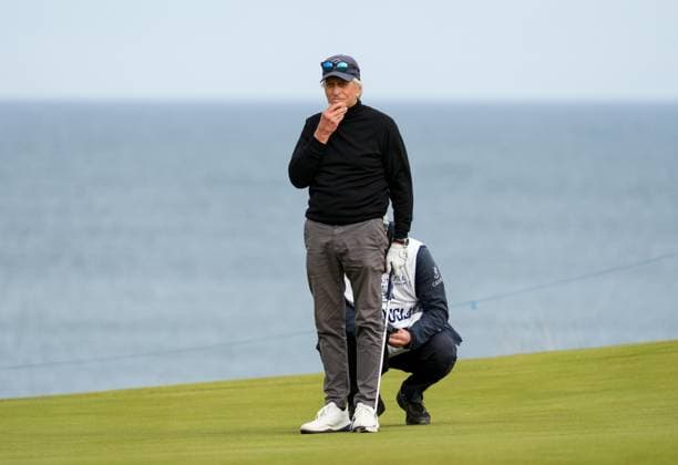 Michael Douglas on the 18th green. Alfred Dunhill Links Championship 2024, Day Two, Golf, Kingsbarns, Scotland, UK - 04 Oct 2024  Copyright: xStuartxWallace Shutterstockx 14751991dj