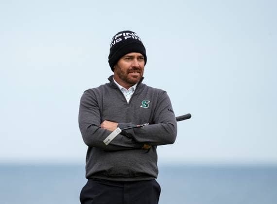 Louis Oosthuizen on the 18th green. Alfred Dunhill Links Championship 2024, Day Two, Golf, Kingsbarns, Scotland, UK - 04 Oct 2024  Copyright: xStuartxWallace Shutterstockx 14751991ff