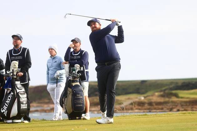 4th October 2024; Kingsbarns, Fife, Scotland; Alfred Dunhill Links Golf Championship, Round 2; Shane Lowry of Ireland tees off on the fifteenth hole on Kingsbarns Golf Links, during the second round of the Dunhill Links Championship  ActionPlus12699812 DavidxYoung