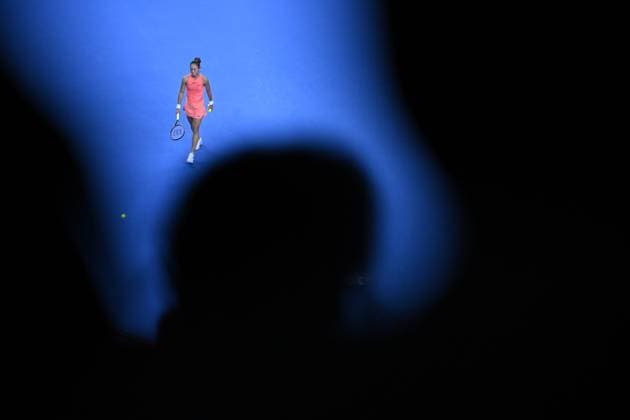 (241005) -- BEIJING, Oct. 5, 2024 -- Zheng Qinwen reacts during the women s singles semifinal match between Zheng Qinwen of China and Karolina Muchova of the Czech Republic at 2024 China Open tennis tournament in Beijing, capital of China, Oct. 5, 2024. ) (SP)CHINA-BEIJING-TENNIS-CHINA OPEN-WOMEN S SINGLES(CN) ZhangxLong 