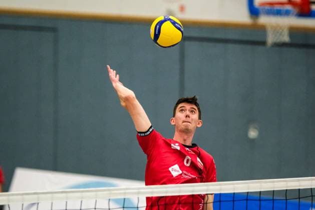 Maik Trautmann TV Rottenburg, 06 on the ball, GER, SSG Langen vs TV Rottenburg, Volleyball, Men, 2 Bundesliga Sued, Season 2024 2025, 05 10 2024 GER, SSG Langen vs TV Rottenburg, Volleyball, Men, 2 Bundesliga Sued, Season 24 25, 05 10 2024 Langen Copyright: xEibner-Pressefoto FlorianxWieganx EP_FWD