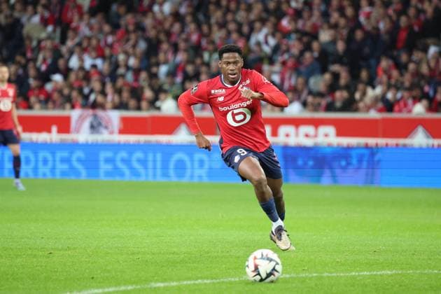 Jonathan DAVID (LOSC Lille) lors du match LOSC Lille vs Toulouse, Ligue 1, Decathlon Arena stade Pierre Mauroy, le 5 octobre 2024 FOOTBALL : LOSC Lille vs Toulouse - Ligue 1 - 05 10 2024 LaurentSanson Panoramic