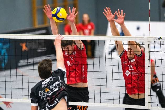 Maik Trautmann TV Rottenburg, 06 , Timon Schippmann TV Rottenburg, 14 , GER, SSG Langen vs TV Rottenburg, Volleyball, Men, 2 Bundesliga Sued, Season 2024 2025, 05 10 2024 GER, SSG Langen vs TV Rottenburg, Volleyball, Men, 2 Bundesliga Sued, Season 24 25, 05 10 2024 Langen Copyright: xEibner-Pressefoto FlorianxWieganx EP_FWD