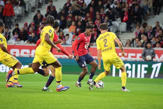 Jonathan DAVID (LOSC Lille) lors du match LOSC Lille vs Toulouse, Ligue 1, Decathlon Arena stade Pierre Mauroy, le 5 octobre 2024 FOOTBALL : LOSC Lille vs Toulouse - Ligue 1 - 05 10 2024 LaurentSanson Panoramic