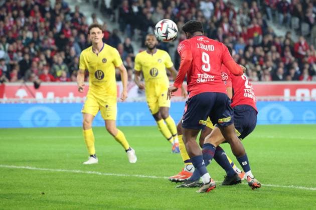 Jonathan DAVID (LOSC Lille) lors du match LOSC Lille vs Toulouse, Ligue 1, Decathlon Arena stade Pierre Mauroy, le 5 octobre 2024 FOOTBALL : LOSC Lille vs Toulouse - Ligue 1 - 05 10 2024 LaurentSanson Panoramic