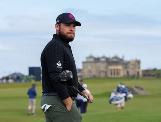 Tyrrell Hatton on the 18th tee. Alfred Dunhill Links Championship 2024, Day Three, Golf, Old Course, St Andrews, Scotland, UK - 05 Oct 2024  Copyright: xStuartxWallace Shutterstockx 14758259d