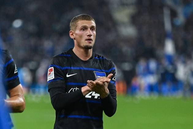 05 10 2024, Football, 2 Bundesliga, Matchday 8 Season 2024 2025, FC Schalke 04 Hertha BSC, Mickaël Cuisance Hertha BSC , xRHR FOTO TKx Copyright: RHR-FOTOx RHR-FOTO TK