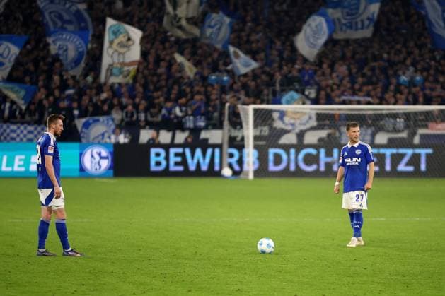 Tobias Mohr FC Schalke 04 and Lino Tempelmann FC Schalke 04 at the match of the 2 BL season 2024 25 FC Schalke 04 Hertha BSC Copyright Thomas Pakusch