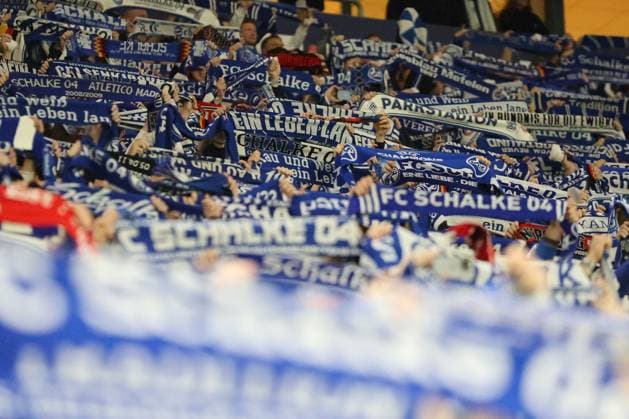 Fans of FC Schalke 04 at the match of the 2 BL season 2024 25 FC Schalke 04 Hertha BSC Copyright Thomas Pakusch