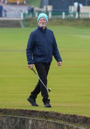 Bill Murray on the 1st hole. Alfred Dunhill Links Championship 2024, Day Four, Golf, Old Course, St Andrews, Scotland, UK - 06 Oct 2024  Copyright: xStuartxWallace Shutterstockx 14758266p