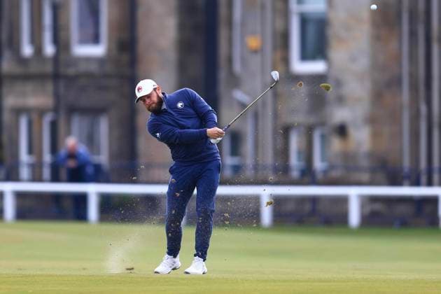 6th October 2024; The Old Course at St Andrews, Fife, Scotland; Alfred Dunhill Links Golf Championship, Final Round; Tyrrell Hatton of England hits a shot from the fairway on the first hole of the Old Course, St Andrews, during the final round of the Dunhill Links Championship  ActionPlus12700840 DavidxYoung